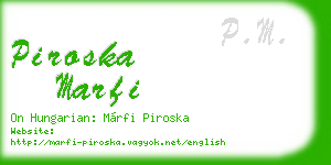 piroska marfi business card