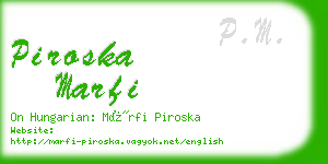 piroska marfi business card